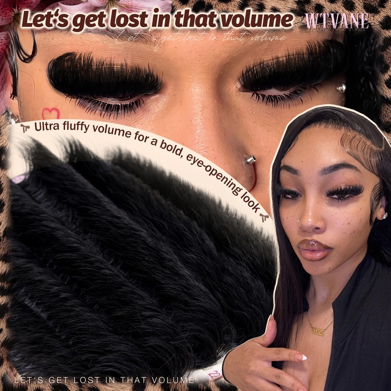 260D Lash Clusters Mega Volume Lash Extensions 10-18 MM