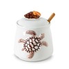 dgudgu Turtle Sugar Bowl With Lid Ceramic Sugar Jar With