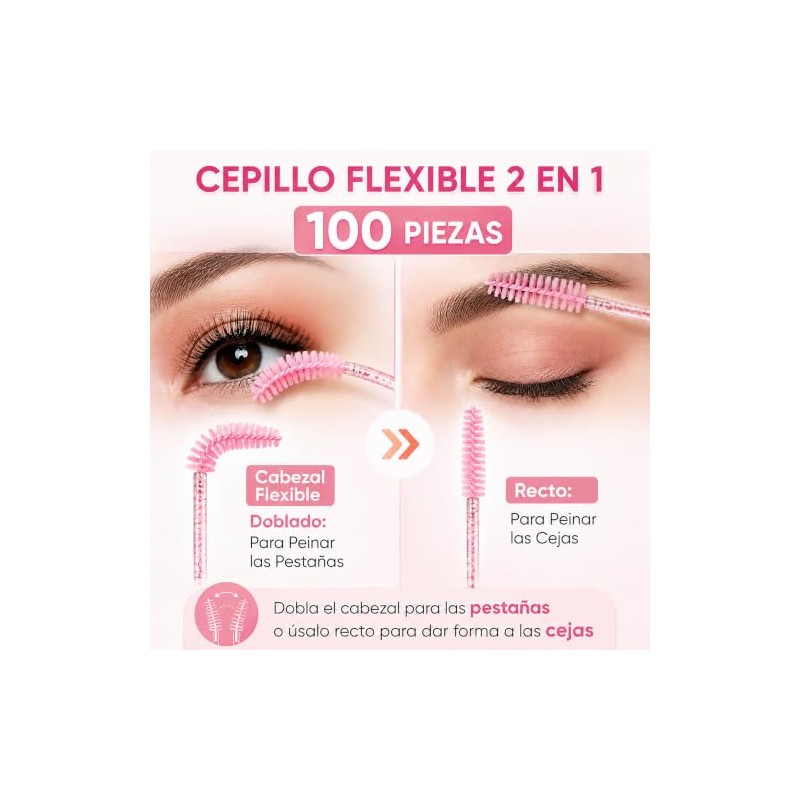 300 Piezas Cepillos para Pestañas y Aplicadores de Labial