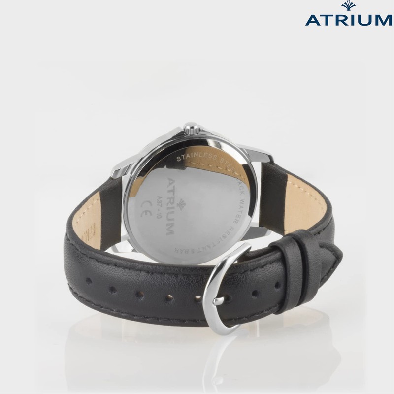 Atrium Ladies Ultra Clear Silver Quartz Watch 3 Bar Leather