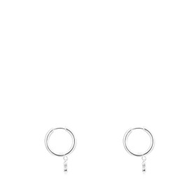 TOUS Aretes de Plata de Primera Ley para Mujer con Diámetro de 1,5 cm y Motivos de Oso Cierre de Presión, Elegante y Versátil, Colección Cool Joy