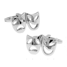 Ashton and Finch Comedy and Tragedy Theatre Cufflinks for Men Novelty Actor Gifts