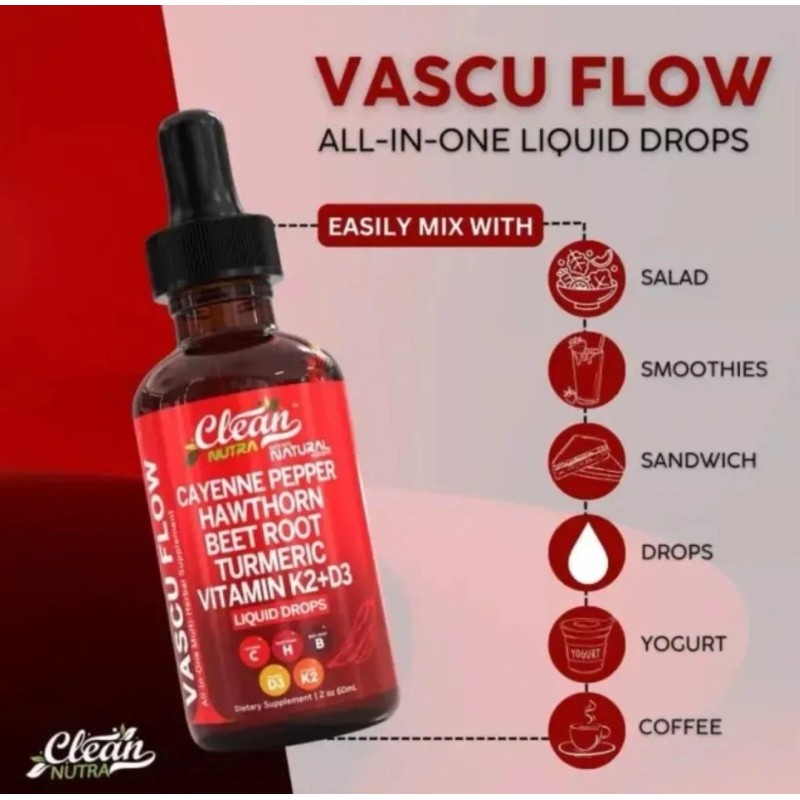 Clean Nutraceuticals Cayenne Pepper Supplement Liquid Drops + Hawthorn Berry,