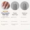 Uñas postizas francesas de presión, cortas, cuadradas, cromadas, 120 unidades.