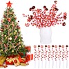 24 Pcs Christmas Candy Ornament Plastic Curly Candy Cane Christmas