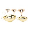 5 Pcs Funnel Set Stainless Steel Gold Plating Wide Mouth