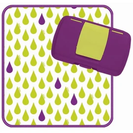 b.box Cartera para pañales | Cambiador fácil de limpiar con patrón de salpicaduras | Capacidad para 2 pañales desechables o un cambio de ropa, sin BPA, sin ftalatos y PVC