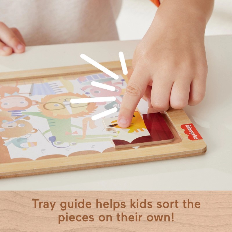 Fisher-Price Wooden Jigsaw Puzzle Collection for Toddlers & Preschool Kids