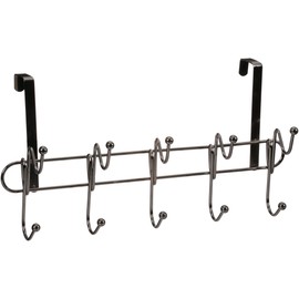 Simplify 10 Hanging Hook, Good for Towels, Jackets & Accessories, Fits Standard Doors, Onyx