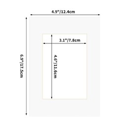 ZBEIVAN 5x7 White Picture Mats with Core Bevel Cut Frame Mattes for 3.5x5 Pictures - Pack of 12