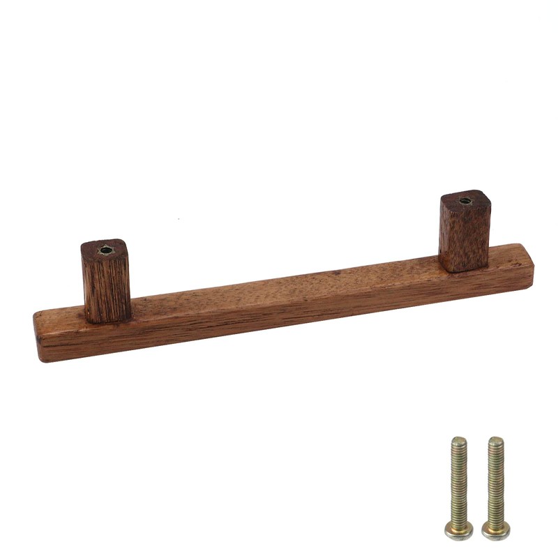 Semetall 8Pcs Walnut Wood Drawer Pulls,5 inch Hole Center Pull