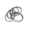 TISUR Titanium Key Rings for Keychain, Side-Pushing key chain rings