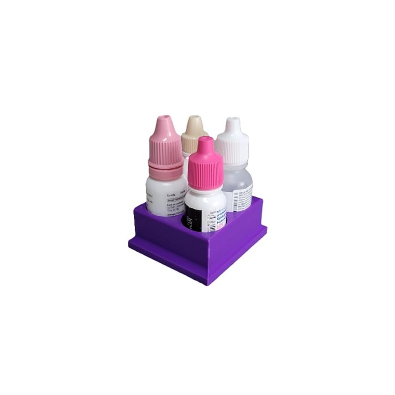 Znet3D Eye Drop Bottles Organizer & Storage – 4-Slot Holder