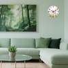 peacoblue Wall Clocks Battery Operated Wildflowers 12 Inch Glass Wall