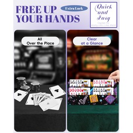 2 Pack of Bingo Card Holder for Pull Tabs Gambling Tickets Bingo Accessories for Bingo Lovers Players Card Holder for Canasta Poker Bridge Playing Cards Game Night Stuff Supplies for Adults Seniors