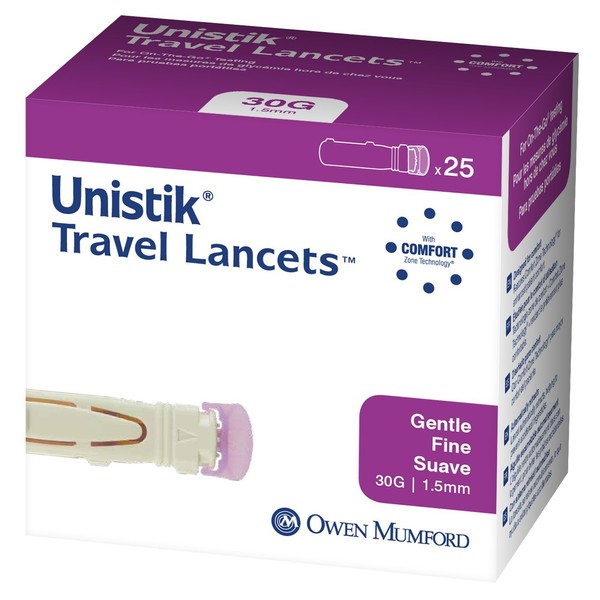 Owen Mumford Unistik 3 Safety Lancets (30G), 25 Count