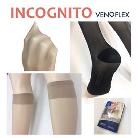 Lower Leg Veins Blood Flow Medical Elastic Stockings Incognito INCOGNITO High Socks 15-20mmHg for Women, beige (natural beige)