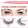 False Eyelashes 3D Lashes Natural Look Fake Eyelashes Clear Band