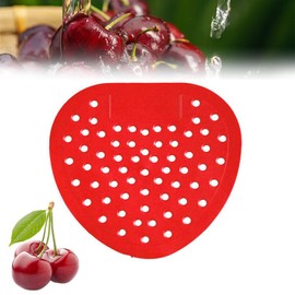 Tylulikaty 10 Pack Urinal Screen Cakes Blocks Deodorizer Pads Scent Lasts Up to 30 Days Anti-Splash Fresh and Ideal for Public and Domestic Men Bathrooms Cherry Fragrance Rubber Toilet Bowl Clip