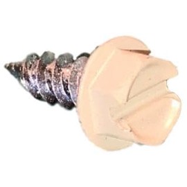 #8 x 1/2 inch Gutter and downspout Colored Zip Screws with 1/4 inch Head (25 Pack) (Almond)