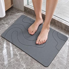 Diatomite Bath Drying Mat – Soft Quick-Dry Absorbent Non-Slip Bathroom Mat for Shower & Toilet