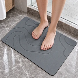 Diatomite Bath Drying Mat – Soft Quick-Dry Absorbent Non-Slip Bathroom Mat for Shower & Toilet