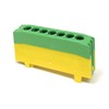 Pollmann protective conductor terminal block PE7-F2, 7-pin, green/yellow, 1 piece