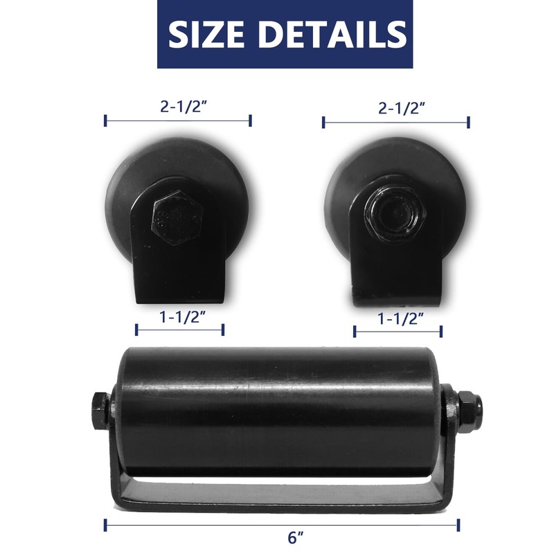 2Pack Slide Gate Guide Roller with C Post Welded Bracket,