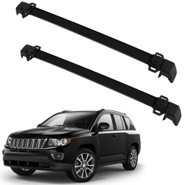 FINDAUTO Cargo Rack Fit for for Jeep Compass 2011-2016 165LBS Side Rails Crossbars OE Style Top Rail Roof Rack Aero Aluminum Cross Bar Luggage Rack Rail