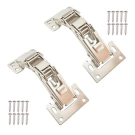 Qrity 2 PCS 150 Degree Cabinet Hinge, Concealed Wardrobe Folding Hinges with Screws, No Braking Force Hinge for Cupboard Wardrobe Cabinet Door