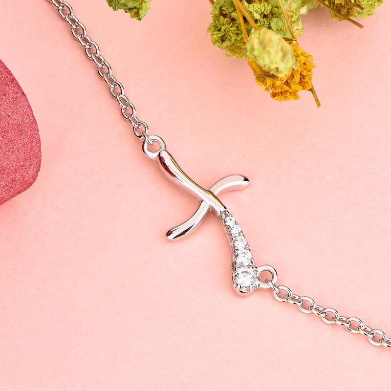 Starchenie Cross Bracelet for Women 925 Sterling Silver Bracelet