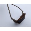 Desert Camo Paracord and Leather Cupped Pouch Shepherd Sling Handmade