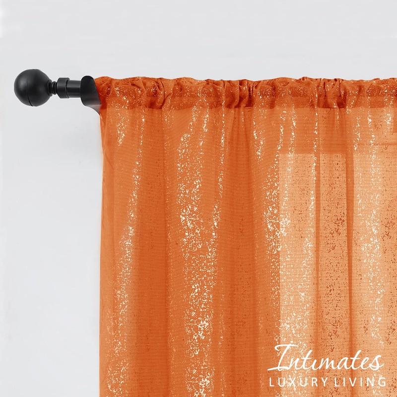 Intimates 2 Panels Woven Shimmer Voile Curtains Window Voile Panels