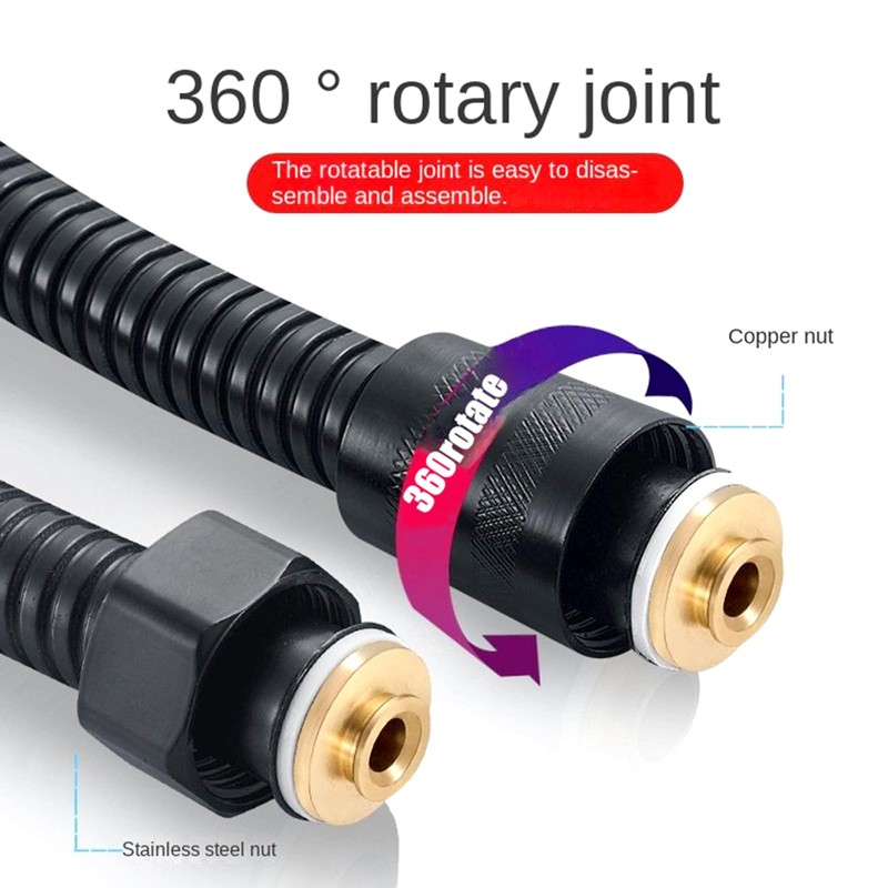 Universal Shower Hose Pipe Head Tap Hoses 1.5m Long Smooth