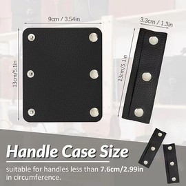 4 Pcs Handbag Handle Leather Wrap Cover, Purse Wallet Handle Protectors, Bag Handle Wraps, Luggage Handle Wraps