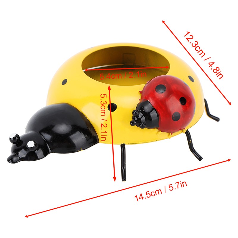 5.4cm Diameter Flower Pot Decor Ladybug Shaped Smoothing Surfaces Iron