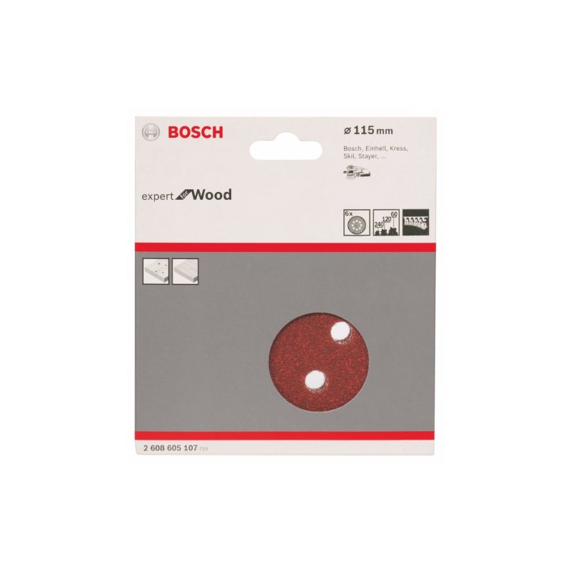 Bosch 2608605107 115 mm Sanding Sheets for Random Orbit Sanders