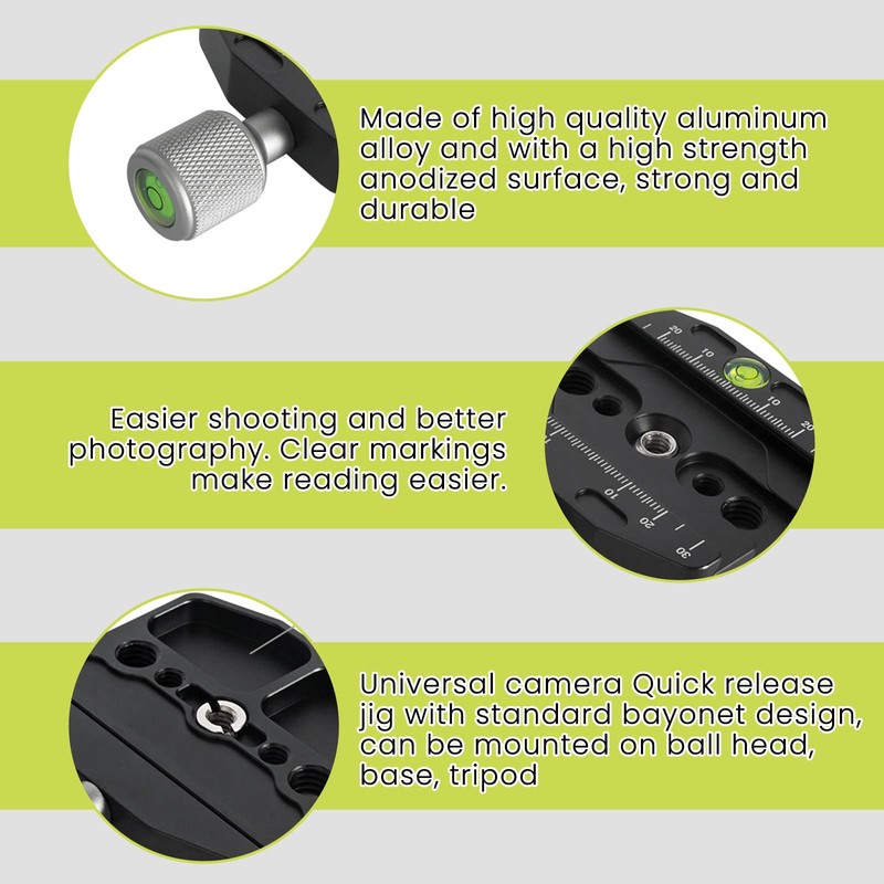 Nizirioo 70 mm Quick Release Plate, Camera Quick Release Plate,