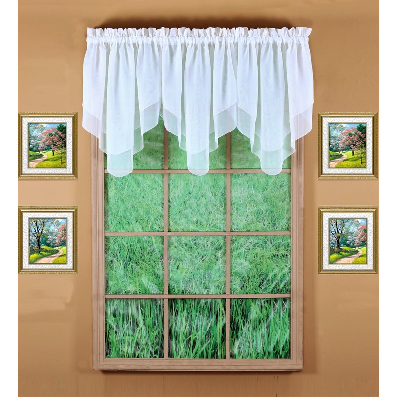 Today's Curtain Emelia Original Voile Ascot 25", White, 40" W