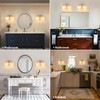 Shenmoyl Bathroom Light Fixtures, 2-Light Vanity Wall Light Over Mirror