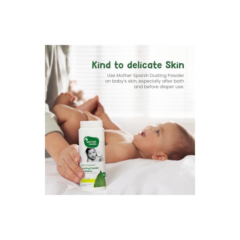 Mother Sparsh Polvo natural sin talco para bebés, 100 g
