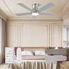 Autoday 42 Inch Low Profile Ceiling Fan with Light, Burshed