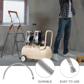 21 inches Compressor Hose Stainless Hose Compressor Parts Air Hose Leader Air Compressor Stainless Steel Air Compressor Line Air Compressor Hose Air Compressor Hose Check Valve