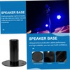 LABRIMP 2 Pcs Metal Speaker Base Stands Speaker Holder Trays