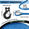 STEGODON Synthetic Winch Rope, 3/8" x100ft 23809LBS Dyneema Winch Rope