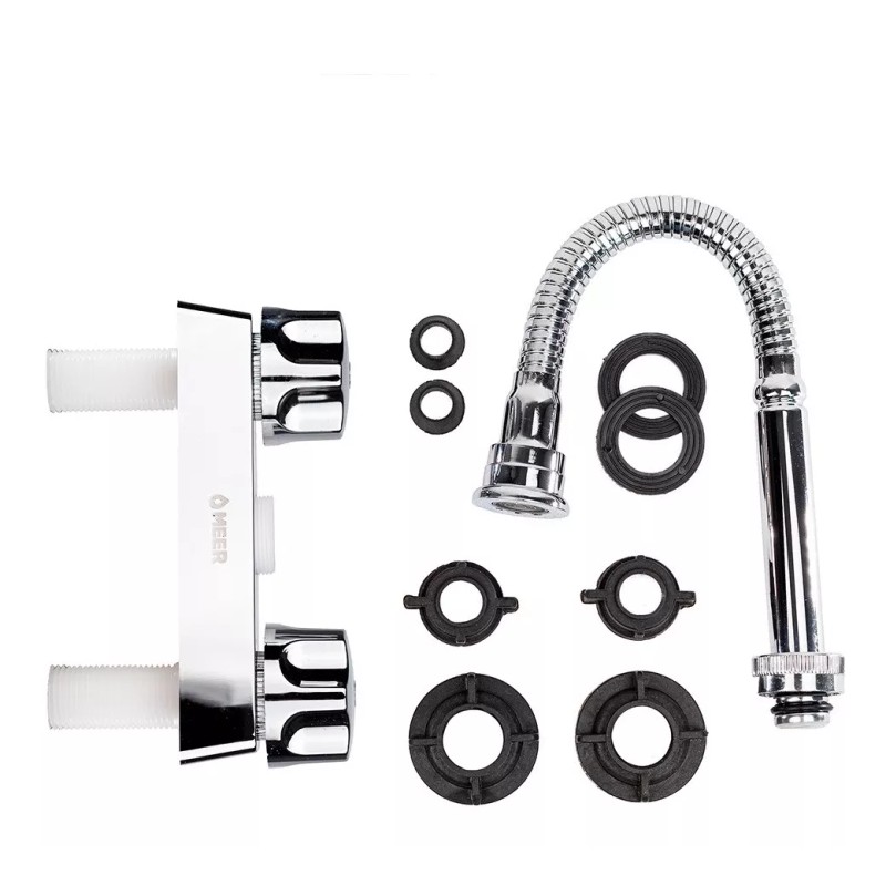 CNX Meer Mezcladora Con Cuello Flexible Para Lavabo Cromada