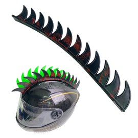 HHongJM Mohawk for Helmet Wigs Hair Helmet Mohawk Decoration Hawk for Motorcycle Bicycle Snowboarding Skiing Biking Cycling Helmets Black Mixed Red Color (Helmet Not Included)