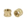 uxcell a16041800ux0636 M5 x 5mm 0.8mm Pitch Brass Knurled Threaded