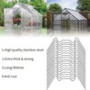 Xionghonglong Greenhouse Clamps Pack of 50 Stainless Steel Rustproof Silver