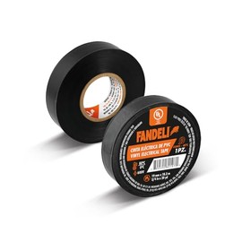 10pz Cinta Aislar Electrica Fandeli Ul 19 Mm X 18.3 M Negro